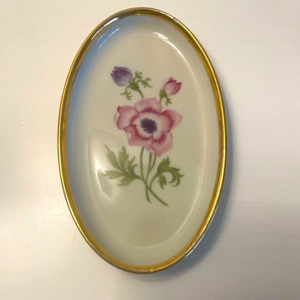 Danmark Trinket Dish  Floral Denmark Vintage